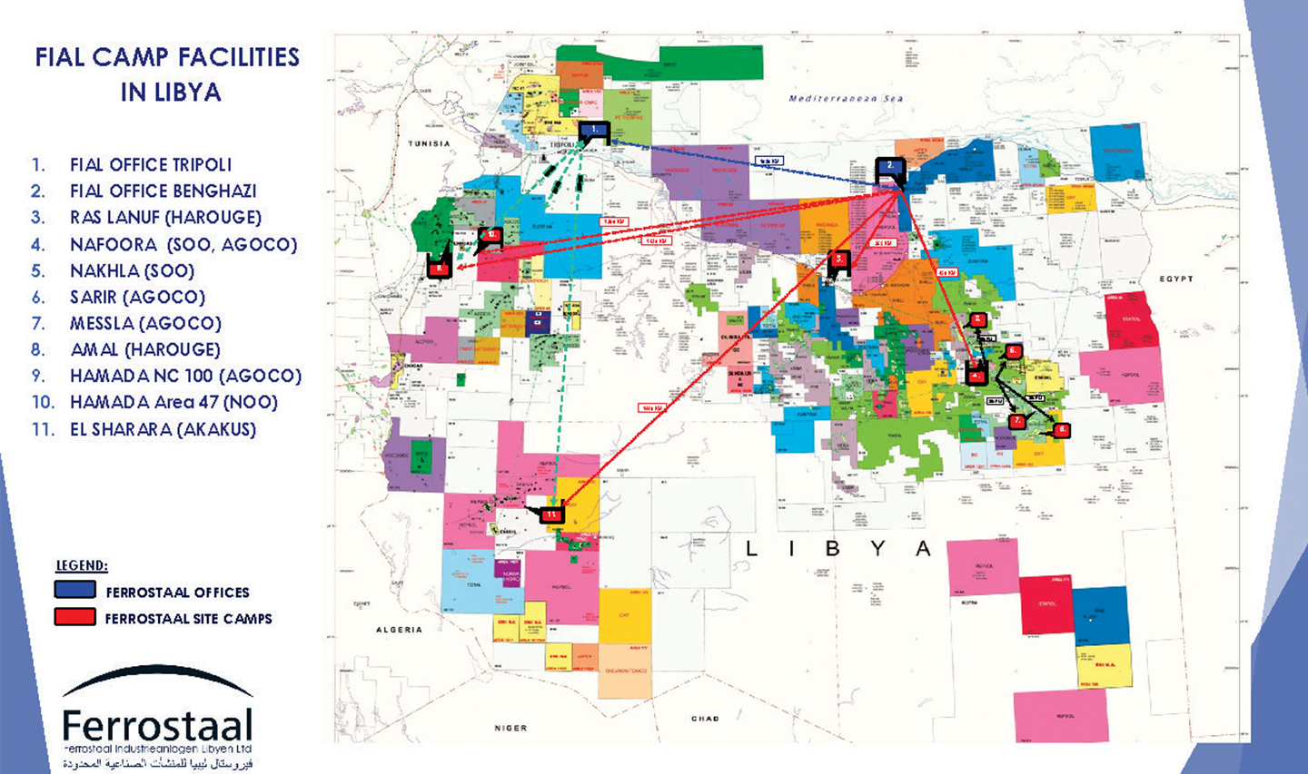 Location maps of FIAL Camps